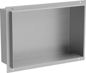 Mexen X-Wall-NR iebūvējams sienas plaukts, 30x20 cm, Inox cena un informācija | Vannas istabas aksesuāri | 220.lv