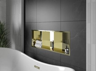 Mexen X-Wall-R iebūvējams sienas plaukts 3l, 90x30 cm, Gold цена и информация | Аксессуары для ванной комнаты | 220.lv