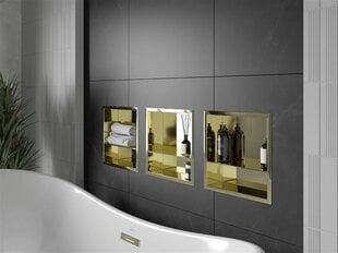 Mexen X-Wall-R iebūvējams sienas plaukts 2l, 30x30 cm, Gold цена и информация | Аксессуары для ванной комнаты | 220.lv