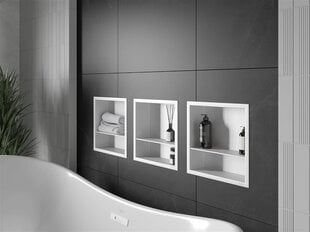 Mexen X-Wall-R iebūvējams sienas plaukts 2l, 30x30 cm, White cena un informācija | Vannas istabas aksesuāri | 220.lv