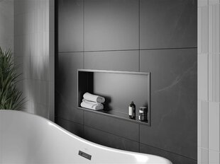 Mexen X-Wall-R iebūvējams sienas plaukts, 75x30 cm, Black cena un informācija | Vannas istabas aksesuāri | 220.lv