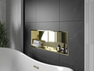 Mexen X-Wall-R iebūvējams sienas plaukts, 90x30 cm, Gold цена и информация | Аксессуары для ванной комнаты | 220.lv