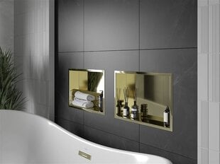 Mexen X-Wall-R iebūvējams sienas plaukts, 45x30 cm, Gold цена и информация | Аксессуары для ванной комнаты | 220.lv