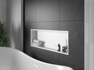 Mexen X-Wall-R iebūvējams sienas plaukts, 90x30 cm, White cena un informācija | Vannas istabas aksesuāri | 220.lv