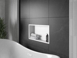 Mexen X-Wall-R iebūvējams sienas plaukts, 60x30 cm, White cena un informācija | Vannas istabas aksesuāri | 220.lv