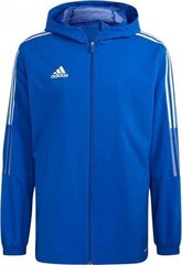 Куртка Adidas Tiro 21, синяя цена и информация | Футбольная форма и другие товары | 220.lv