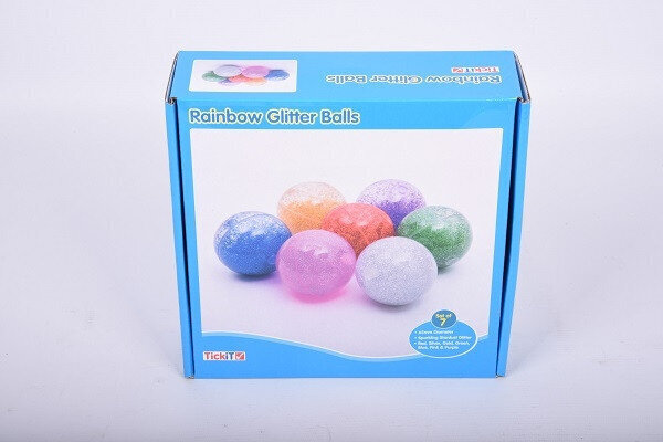 Sensoro varavīksnes mirdzošo bumbiņu komplekts - 7 gab cena un informācija | Attīstošās rotaļlietas | 220.lv