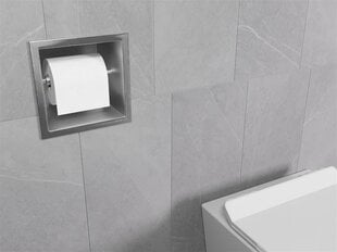 Mexen X-Wall-P zemapmetuma tualetes papīra turētājs, Inox cena un informācija | Vannas istabas aksesuāri | 220.lv