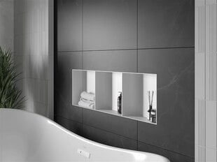 Mexen X-Wall-NR iebūvējams sienas plaukts 3l, 90x30 cm, White cena un informācija | Vannas istabas aksesuāri | 220.lv