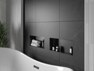 Mexen X-Wall-NR iebūvējams sienas plaukts, 45x20 cm, Black цена и информация | Аксессуары для ванной комнаты | 220.lv
