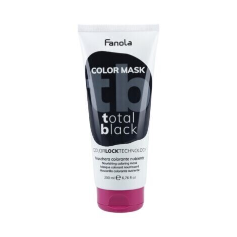 FANOLA tonizējoša matu maska ​​Total Black 200ml cena un informācija | Matu uzlabošanai | 220.lv