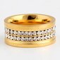 Zelta gredzens ar dimantiem Fashion saderināšanās gredzens Cirkona apzeltīts gredzens ar 18k pārklājumu cena un informācija | Vīriešu rotaslietas | 220.lv