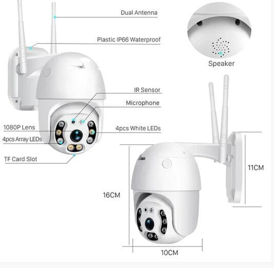 WiFi novērošanas kamera цена и информация | Novērošanas kameras | 220.lv