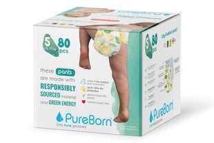 Экологические подгузники PureBorn S5 (12-17кг), 80шт цена и информация | Подгузники | 220.lv