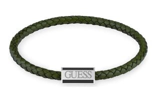 Guess Acapulco zaļa ādas rokassprādze JUMB02142JWSTDGS sGU2153 cena un informācija | Vīriešu rotaslietas | 220.lv