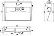 Konglomerāta izlietne Mexen Ava 1/O, 70x46 cm cena un informācija | Izlietnes | 220.lv