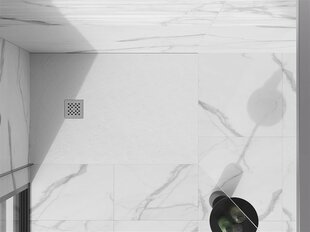 Прямоугольный душевой поддон Mexen Stone+ с сифоном, белый цвет, 80x70 см цена и информация | Душевые поддоны | 220.lv