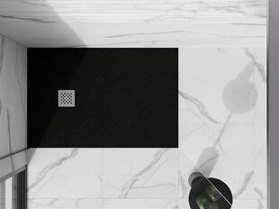 Прямоугольный душевой поддон Mexen Stone+ с сифоном, черный цвет, 120x70,80,90,100 см цена и информация | Душевые поддоны | 220.lv
