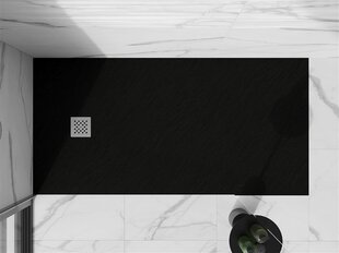 Taisnstūra dušas paliktnis Mexen Stone+ ar sifonu, Black, 200x80,90,100 cm cena un informācija | Dušas paliktņi | 220.lv
