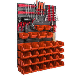 Настенная полка для мастерской, оранжевый, 57 x 78 см цена и информация | Ящики для инструментов | 220.lv