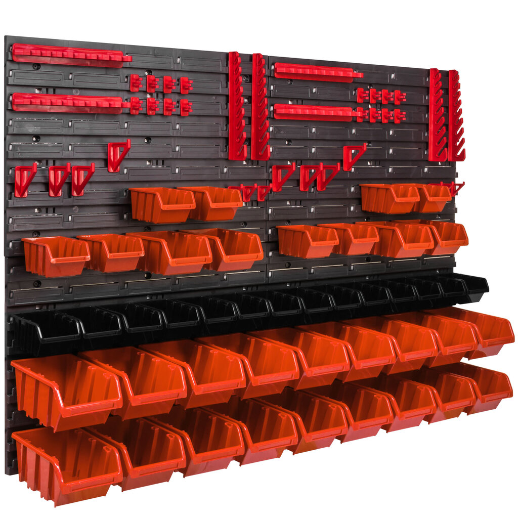 Uzglabāšanas sistēma Sienas plaukts 1152 x 780 mm Instrumentu turētāji Kraušanas kastes 3 izmēri cena un informācija | Instrumentu kastes | 220.lv
