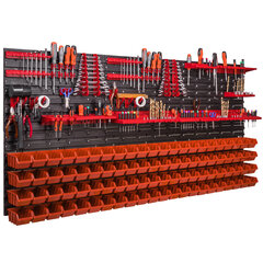 Настенная полка, оранжевый, чёрный, 172 x 78 см цена и информация | Ящики для инструментов, держатели | 220.lv