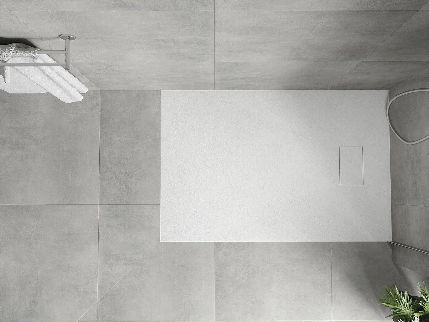 Taisnstūra dušas paliktnis Mexen Hugo SMC ar sifonu, White, 80,90,110 x 70 cm cena un informācija | Dušas paliktņi | 220.lv