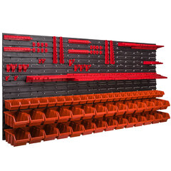 Настенная полка, оранжевый, чёрный, 172 x 78 см цена и информация | Ящики для инструментов | 220.lv