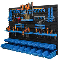 Настенная полка пластиковая, синий, 117 x 78 см цена и информация | Ящики для инструментов, держатели | 220.lv