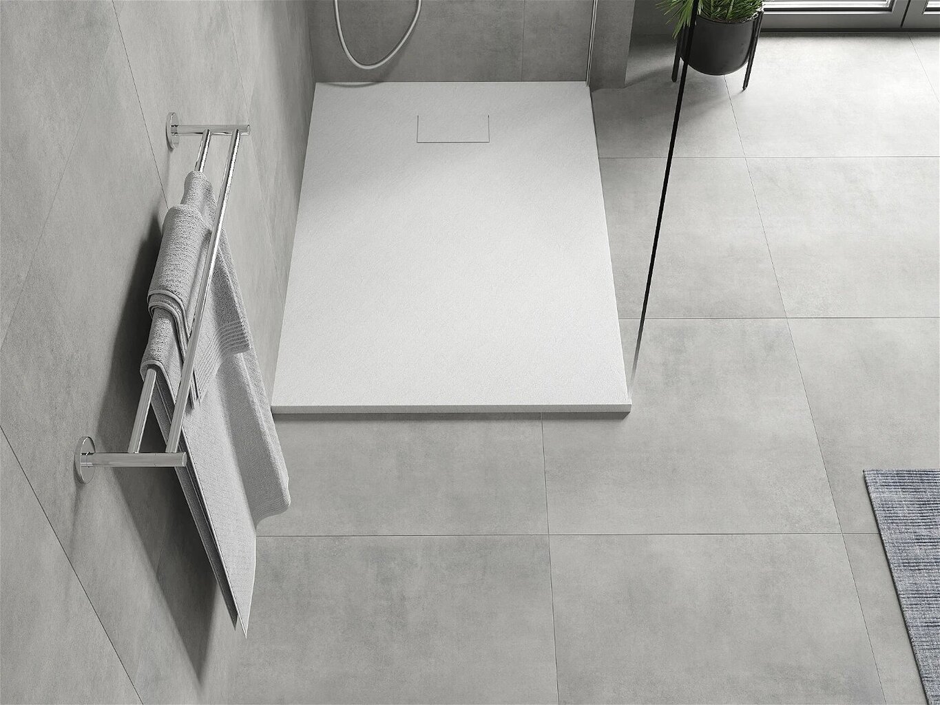 Taisnstūra dušas paliktnis Mexen Hugo SMC ar sifonu, White, 120x70,80,90 cm cena un informācija | Dušas paliktņi | 220.lv