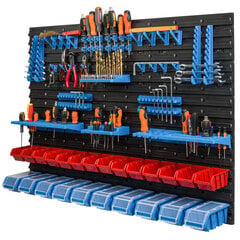 Настенная полка пластиковая, синий, 117 x 78 см цена и информация | Ящики для инструментов, держатели | 220.lv