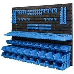 Настенная полка пластиковая, синий, 117 x 78 см цена и информация | Ящики для инструментов | 220.lv