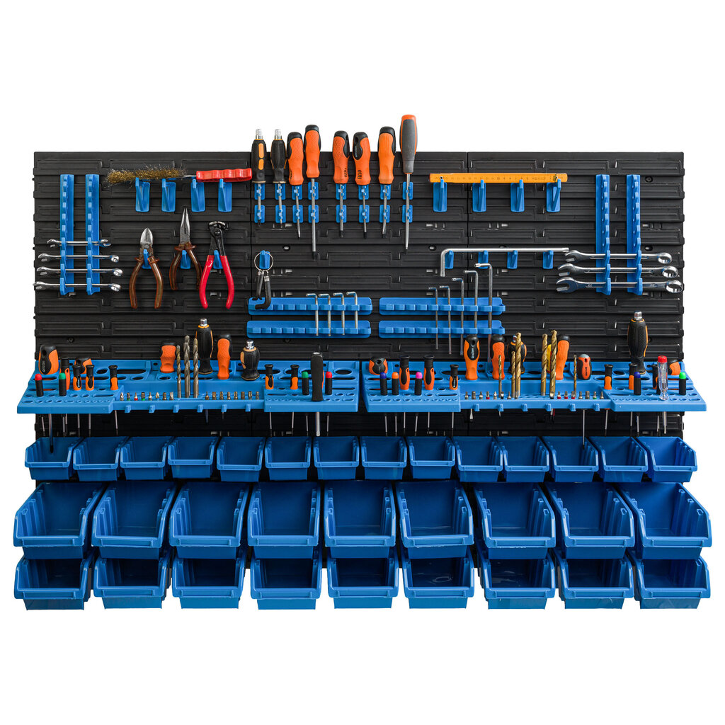 32 kraušanas kastes sienas plaukts plastmasas 117 x 78 cm instrumentu turētājs cena un informācija | Instrumentu kastes | 220.lv