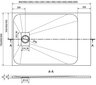 Taisnstūra dušas paliktnis Mexen Hugo SMC ar sifonu, Black, 120x70,80,90 cm cena un informācija | Dušas paliktņi | 220.lv