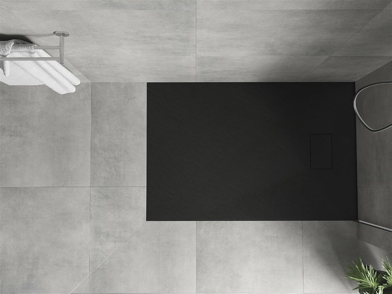 Taisnstūra dušas paliktnis Mexen Hugo SMC ar sifonu, Black, 140x70,80,90 cm цена и информация | Dušas paliktņi | 220.lv