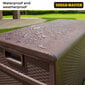 Dārza uzglabāšanas kaste 460 L, 120 x 61 x 63 cm UK BRAND, TOUGH MASTER® TM-SBR46 cena un informācija | Komposta kastes un āra konteineri | 220.lv