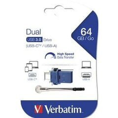 Verbatim Dual 64 GB SDXC цена и информация | Карты памяти для фотоаппаратов | 220.lv