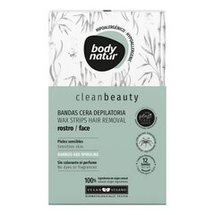 Vaska strēmeles Body Natur Clean Beauty 12 gb cena un informācija | Depilācijas līdzekļi, vaksācijas piederumi | 220.lv