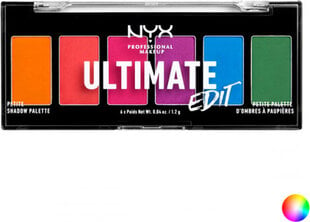 Палитра теней для век NYX Eye Shadow Palette Ultimate Edit, 1,2 г x 6 цена и информация | Тушь, средства для роста ресниц, тени для век, карандаши для глаз | 220.lv