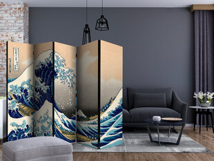 5-daļīgs aizslietnis - The Great Wave off Kanagawa II [Room Dividers] cena un informācija | Aizslietņi | 220.lv