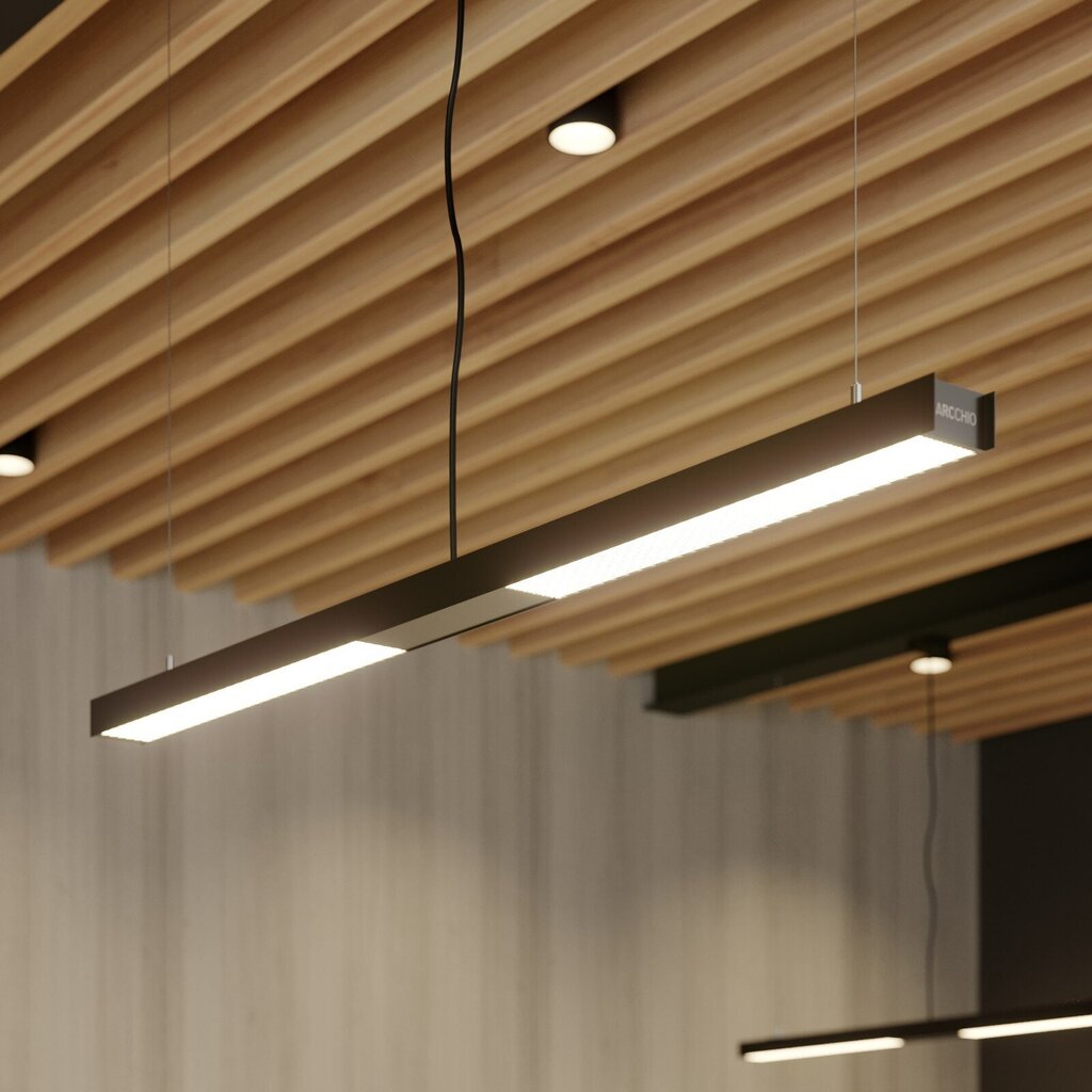 Arcchio Rontan LED piekarināmā biroja lampa, melna цена и информация | Piekaramās lampas | 220.lv