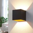Archchio Aldrina LED sienas lampa, kubs, melns