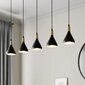 Arina LED piekārtais gaismeklis, melnā krāsā, 5 spuldzes cena un informācija | Piekaramās lampas | 220.lv