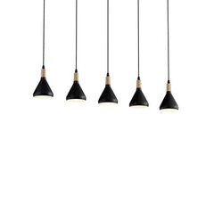 Arina LED piekārtais gaismeklis, melnā krāsā, 5 spuldzes cena un informācija | Piekaramās lampas | 220.lv