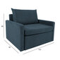 Atpūtas krēsls/gulta COLOGNE, 103x92x89cm, tumši zils cena un informācija | Atpūtas krēsli | 220.lv