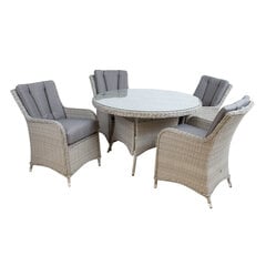 Dārza mēbeļu komplekts ASCOT galds un 4 krēsli цена и информация | Комплекты уличной мебели | 220.lv