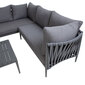 Dārza mēbeļu komplekts BREMEN galds un stūra dīvāns, pelēks cena un informācija | Dārza krēsli | 220.lv