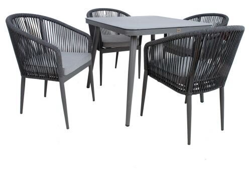 Dārza mēbeļu komplekts ECCO galds un 4 krēsli cena un informācija | Dārza mēbeļu komplekti | 220.lv