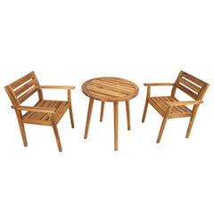 Dārza mēbeļu komplekts FLORIAN galds un 2 krēsli cena un informācija | Dārza mēbeļu komplekti | 220.lv