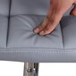 Divu bāra krēslu komplekts SONGMICS mākslīgās ādas gaiši pelēks cena un informācija | Virtuves un ēdamistabas krēsli | 220.lv